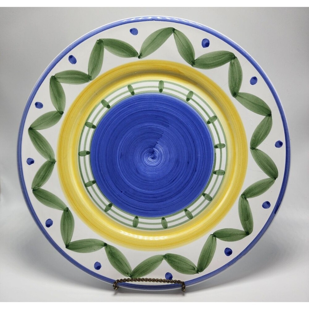Williams Sonoma Marisol Hand Painted Dinner Plate (Cracked) READ!!!!!!!!!